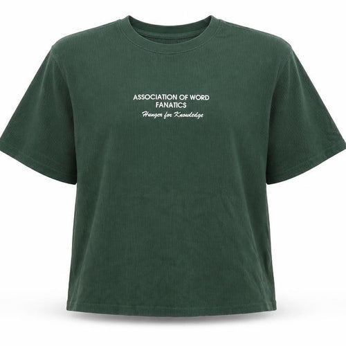 Bershka Women Green Cotton Crew Neck Relaxed Fit T-Shirt Size 10