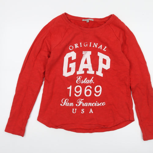 Gap Women Red Long Sleeve Pullover Sweatshirt Size S