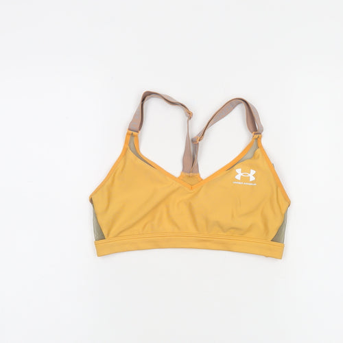Under Armour Women’s Yellow Medium Sports Bra Lightweight Racerback