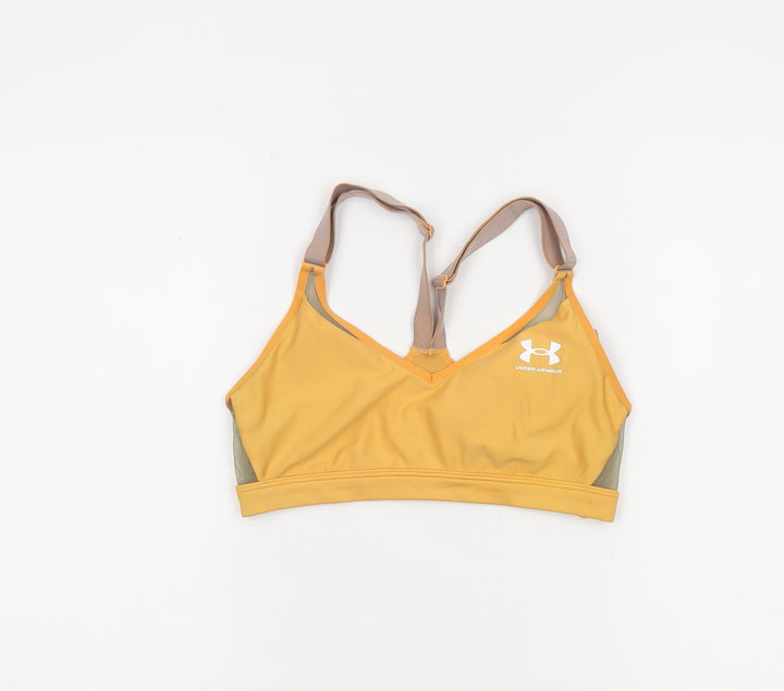 Under Armour Women’s Yellow Medium Sports Bra Lightweight Racerback