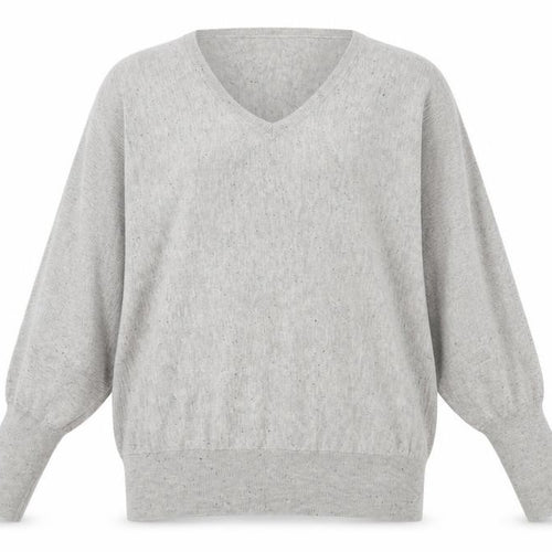 Next Women’s Grey V-Neck Relaxed Fit Knit Jumper Size L