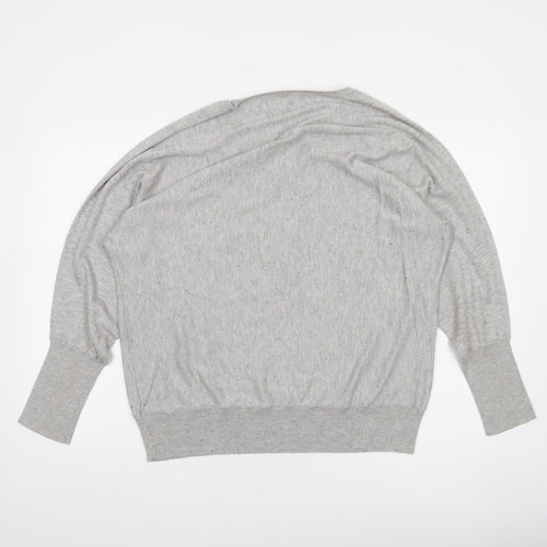 Next Women’s Grey V-Neck Relaxed Fit Knit Jumper Size L