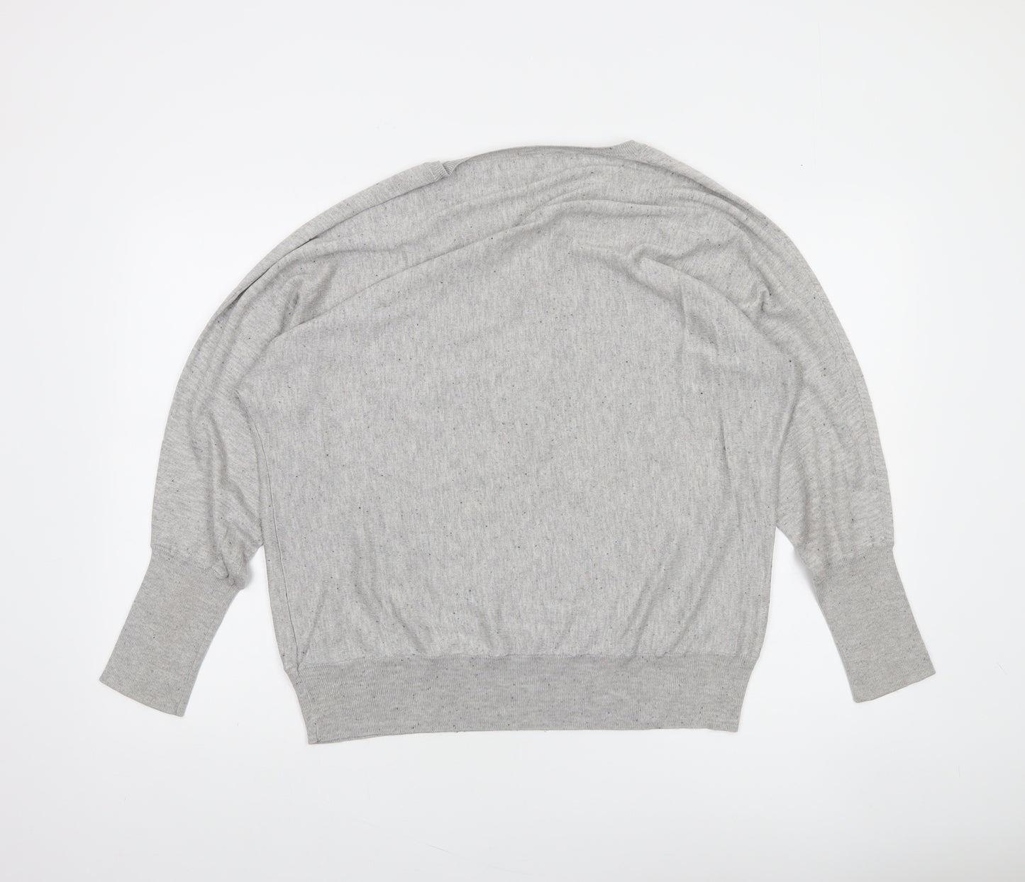 Next Women’s Grey V-Neck Relaxed Fit Knit Jumper Size L