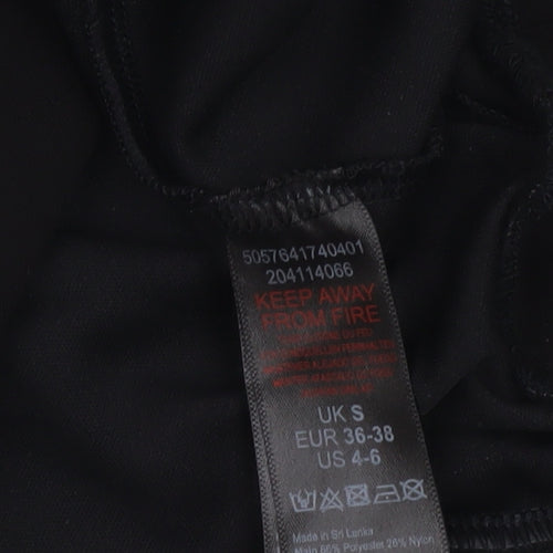 Wallis Womens Black Velvet Geometric Blouse Size S