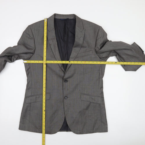 Burton Menswear London Grey 42R Men's Regular Fit Wool Blend Suit Jacket