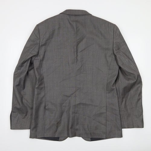 Burton Menswear London Grey 42R Men's Regular Fit Wool Blend Suit Jacket