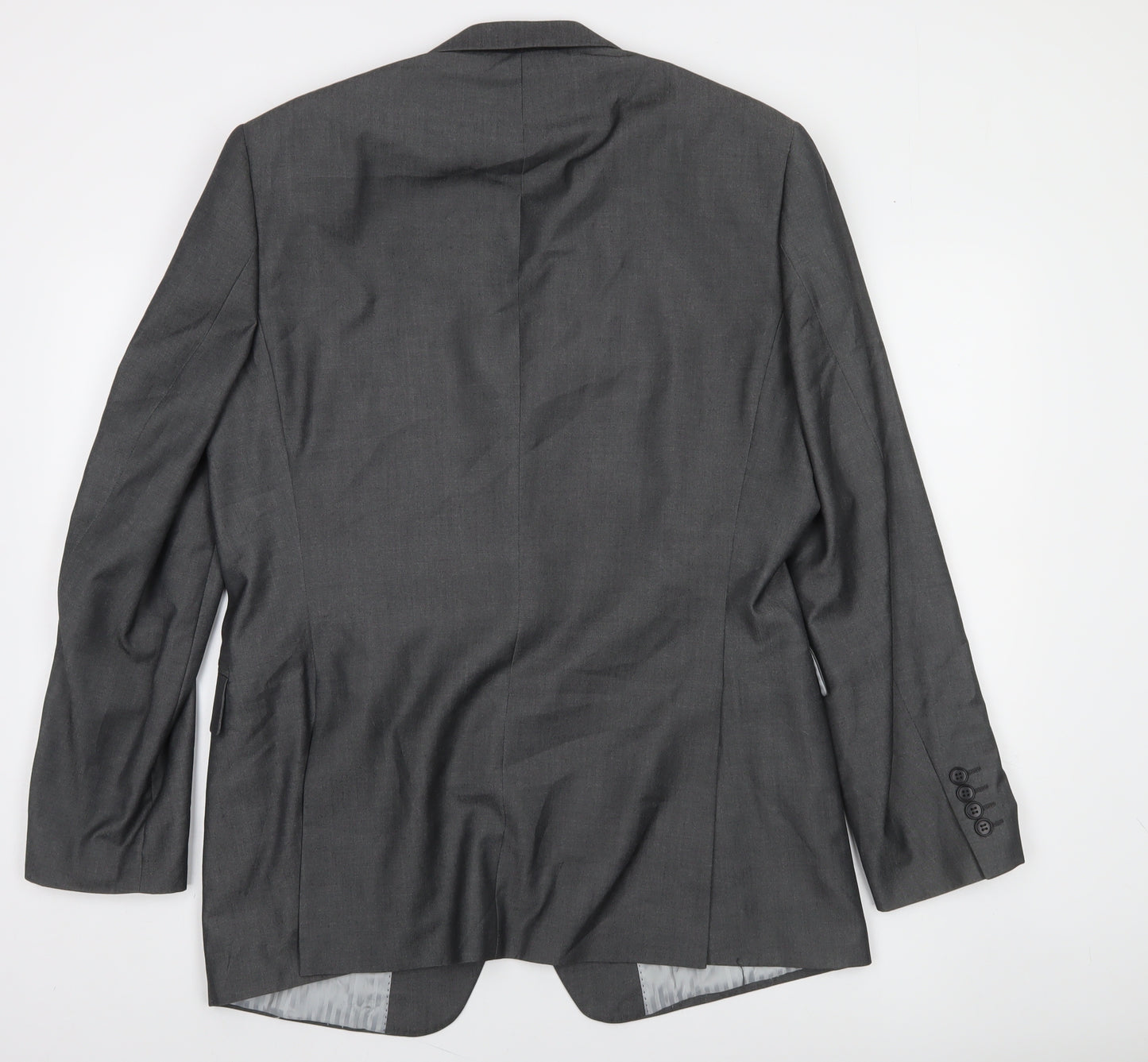 Burton Men's Grey 42R Tailored Fit Single-Breasted Blazer