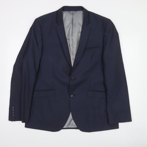 Burton Menswear London Men's Blue Slim Fit 42R Formal Blazer Jacket
