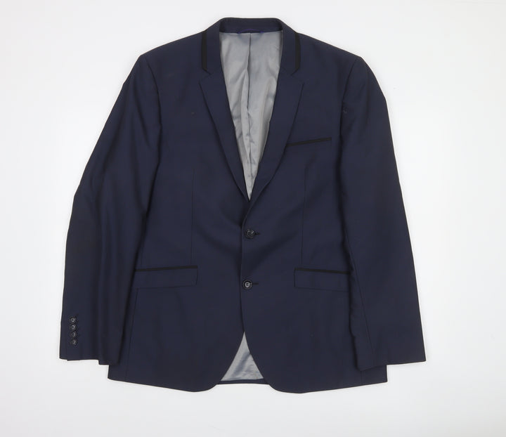 Burton Menswear London Men's Blue Slim Fit 42R Formal Blazer Jacket