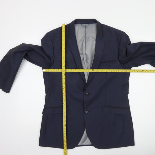 Burton Menswear London Men's Blue Slim Fit 42R Formal Blazer Jacket