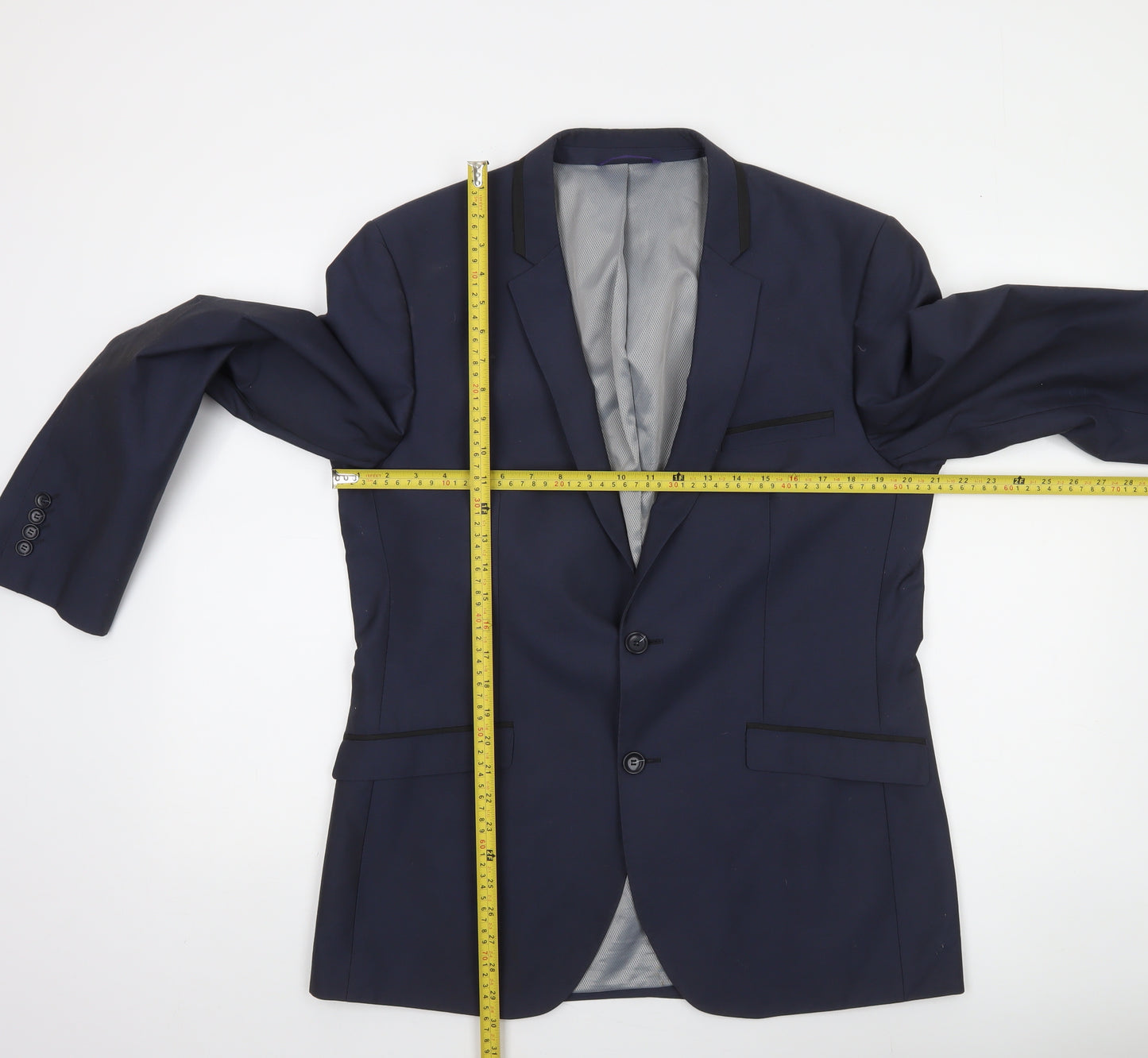 Burton Menswear London Men's Blue Slim Fit 42R Formal Blazer Jacket