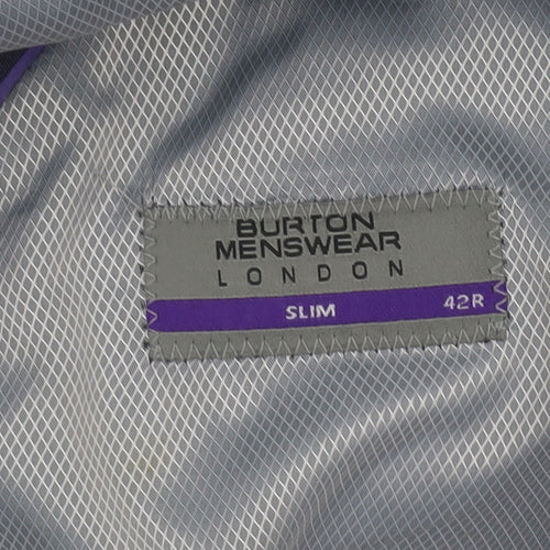 Burton Menswear London Men's Blue Slim Fit 42R Formal Blazer Jacket