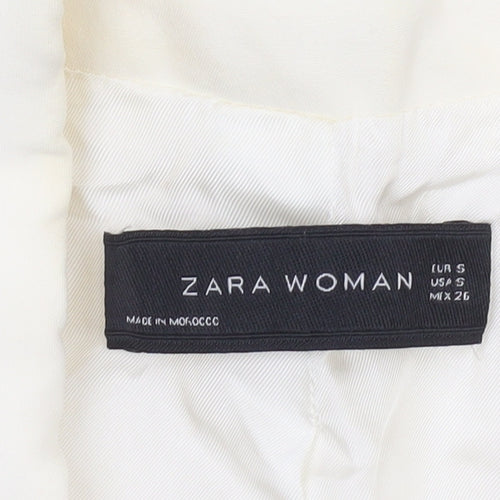Zara Woman Ivory Single-Breasted Tailored Blazer Size S