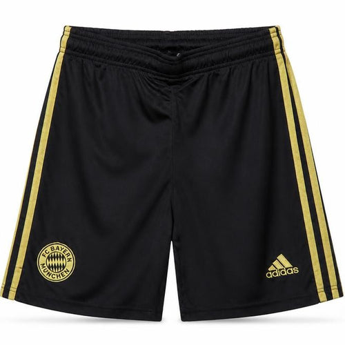 Adidas Boys Black Gold Athletic Shorts S FC Bayern Munich Football