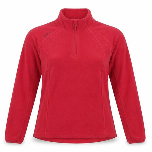 Decathlon Women Red 1/4 Zip Fleece Sweatshirt Size XS Polyester