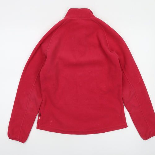 Decathlon Women Red 1/4 Zip Fleece Sweatshirt Size XS Polyester