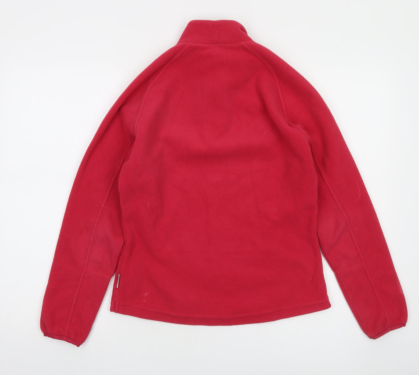 Decathlon Women Red 1/4 Zip Fleece Sweatshirt Size XS Polyester