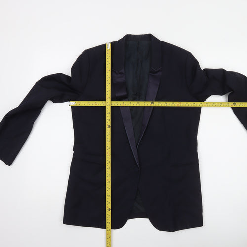 The Kooples Men's Blue 40 Slim Wool Mohair Shawl Lapel Tuxedo Jacket