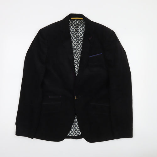 Ted Baker Men's Black Slim Fit Blazer Jacket Size M Classic Two-Button