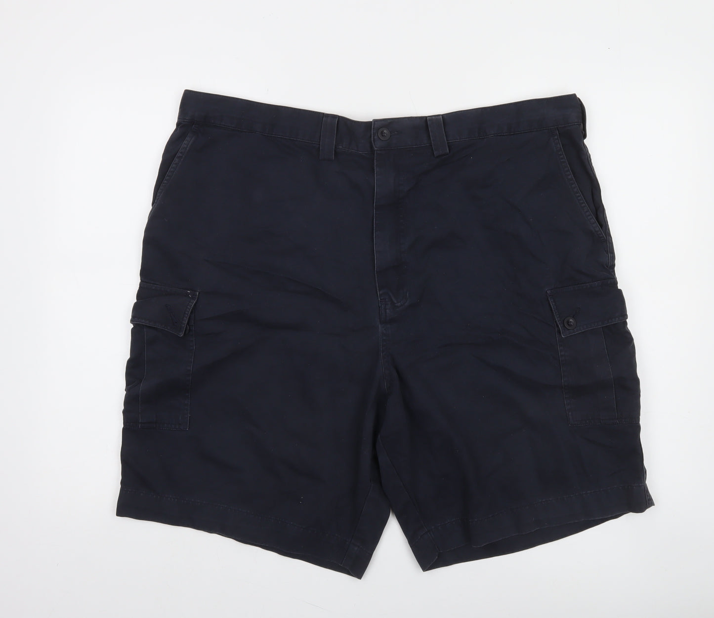 Marks and Spencer Men's Navy Blue Cargo Shorts Size 44 Regular Fit