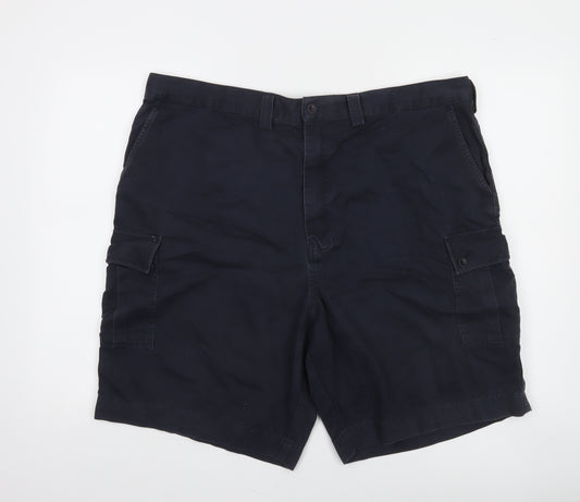 Marks and Spencer Men's Navy Blue Cargo Shorts Size 44 Regular Fit