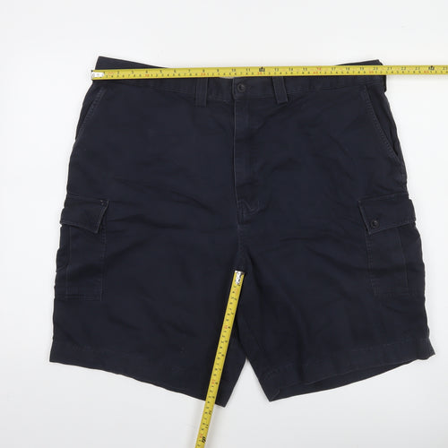 Marks and Spencer Men's Navy Blue Cargo Shorts Size 44 Regular Fit