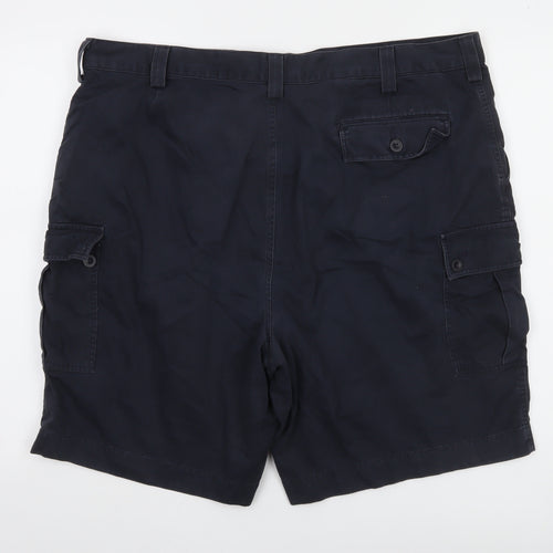 Marks and Spencer Men's Navy Blue Cargo Shorts Size 44 Regular Fit