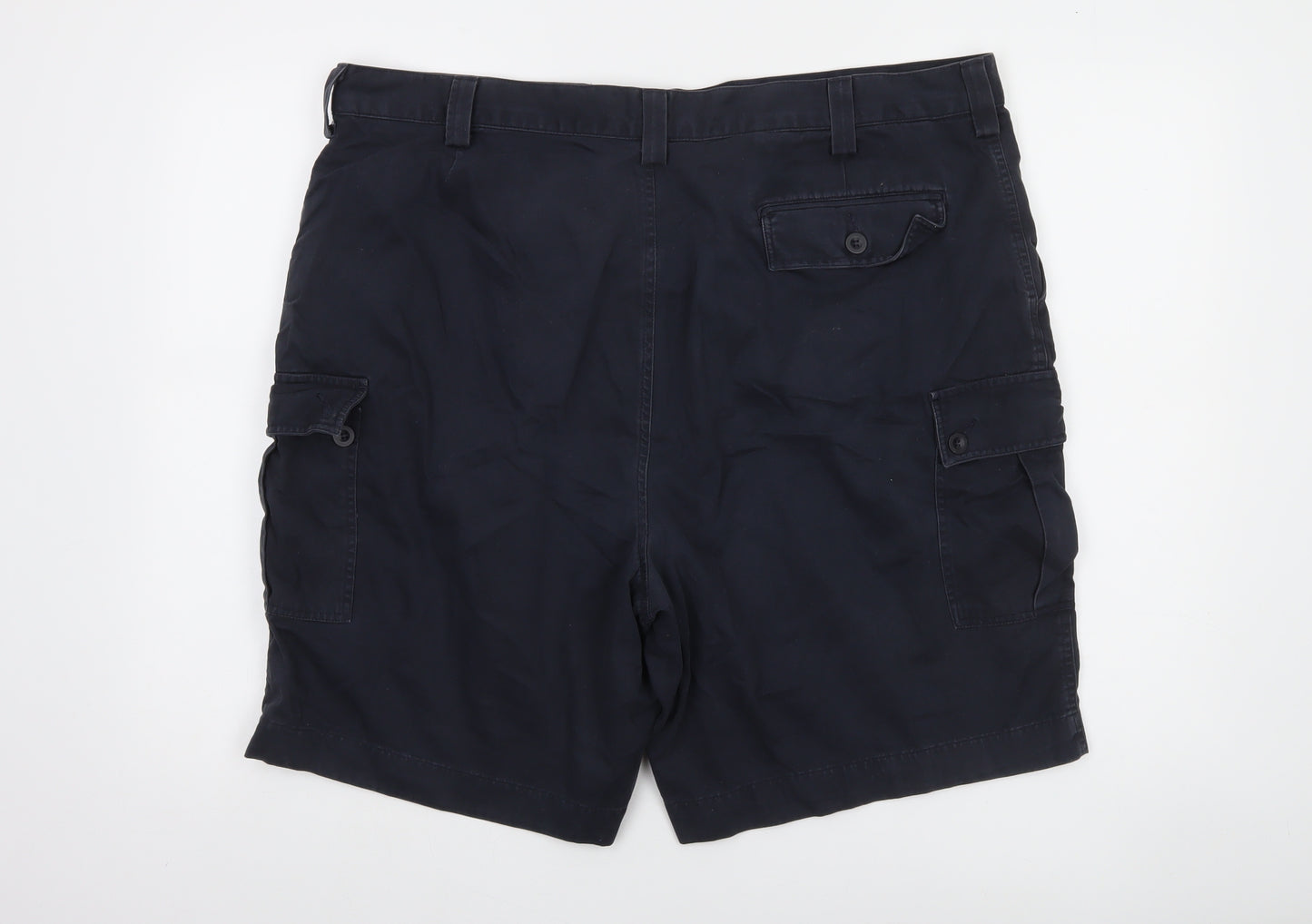 Marks and Spencer Men's Navy Blue Cargo Shorts Size 44 Regular Fit