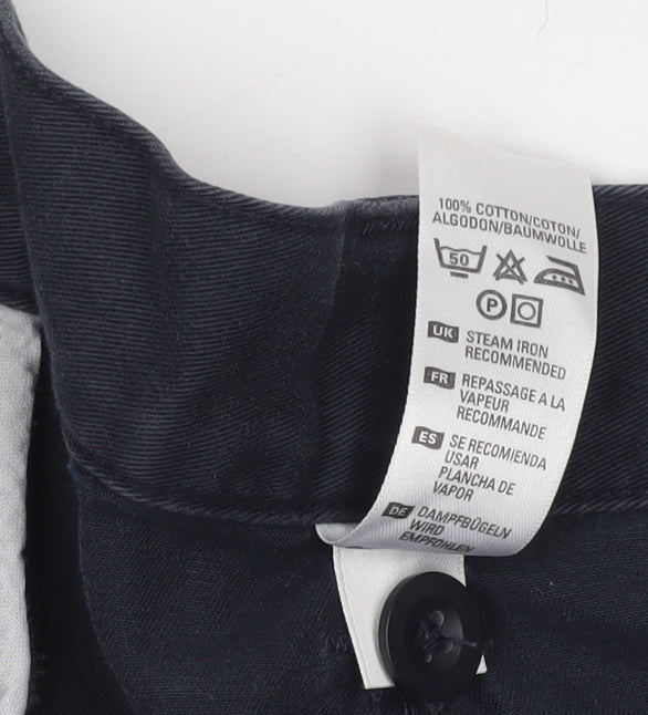 Marks and Spencer Men's Navy Blue Cargo Shorts Size 44 Regular Fit