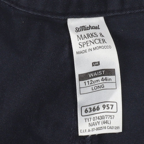 Marks and Spencer Men's Navy Blue Cargo Shorts Size 44 Regular Fit