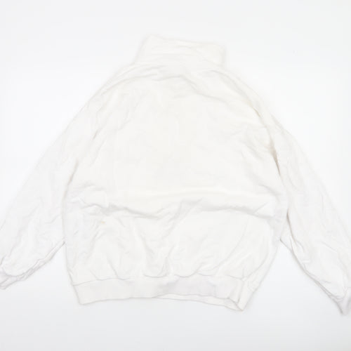 Pull&Bear Pacific Grove White 1/2 Zip Sweatshirt Women’s M Cotton Blend
