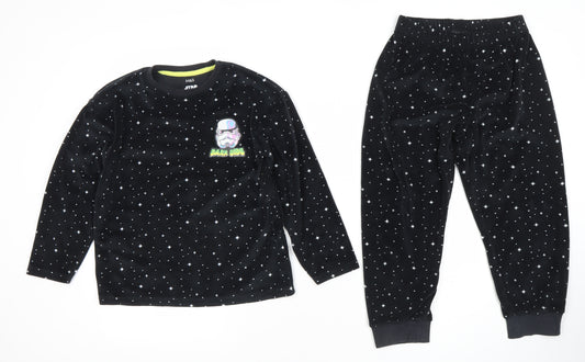 Marks and Spencer Girls Star Wars Black Velour Pyjama Set 8 Years