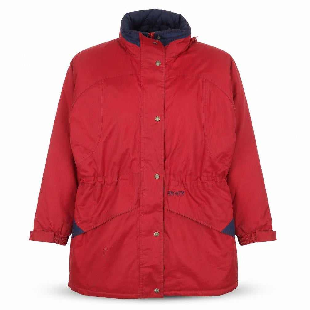 Regatta Womens Red Waterproof Parka Jacket Size 12 Lined Outdoor Coat