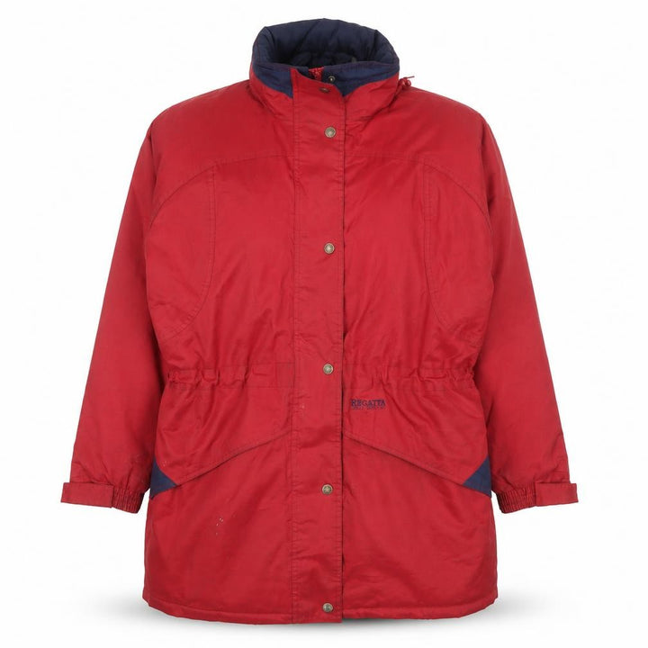 Regatta Womens Red Waterproof Parka Jacket Size 12 Lined Outdoor Coat