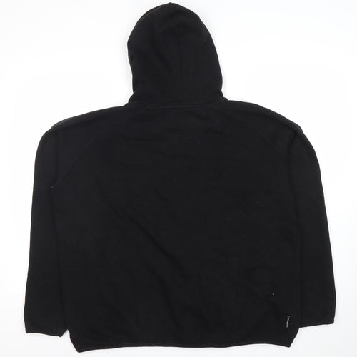 Slazenger Men's Black L Full Zip Hoodie with Logo & Pockets