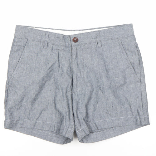 Farah Women Blue Cotton Blend Chino Shorts Size 30