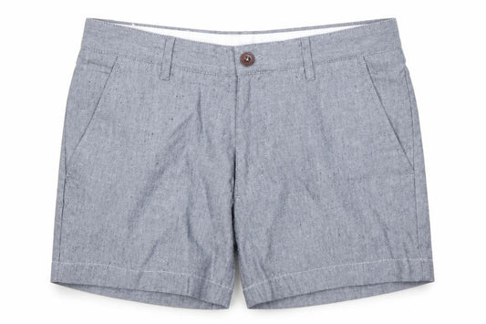 Farah Women Blue Cotton Blend Chino Shorts Size 30