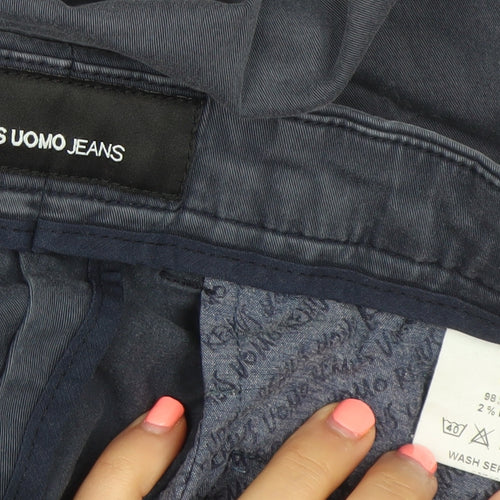 Remus Uomo Men's Blue Slim Fit Chino Trousers 32L