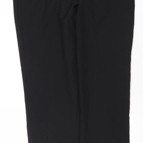 Remus Uomo Men's Black 32R Slim Fit Stretch Dress Trousers