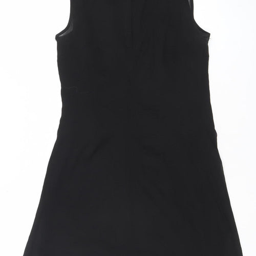 Vero Moda Women's Black Sleeveless Ruffle Shift Dress Size M