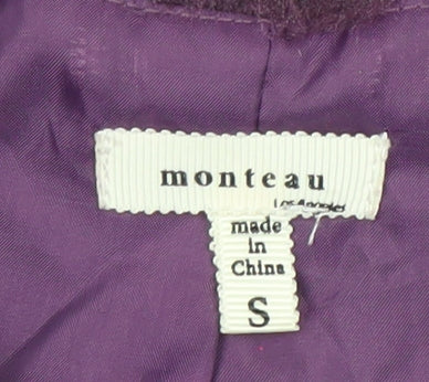Monteau Girls Purple Faux Fur Lined Short Jacket Size S