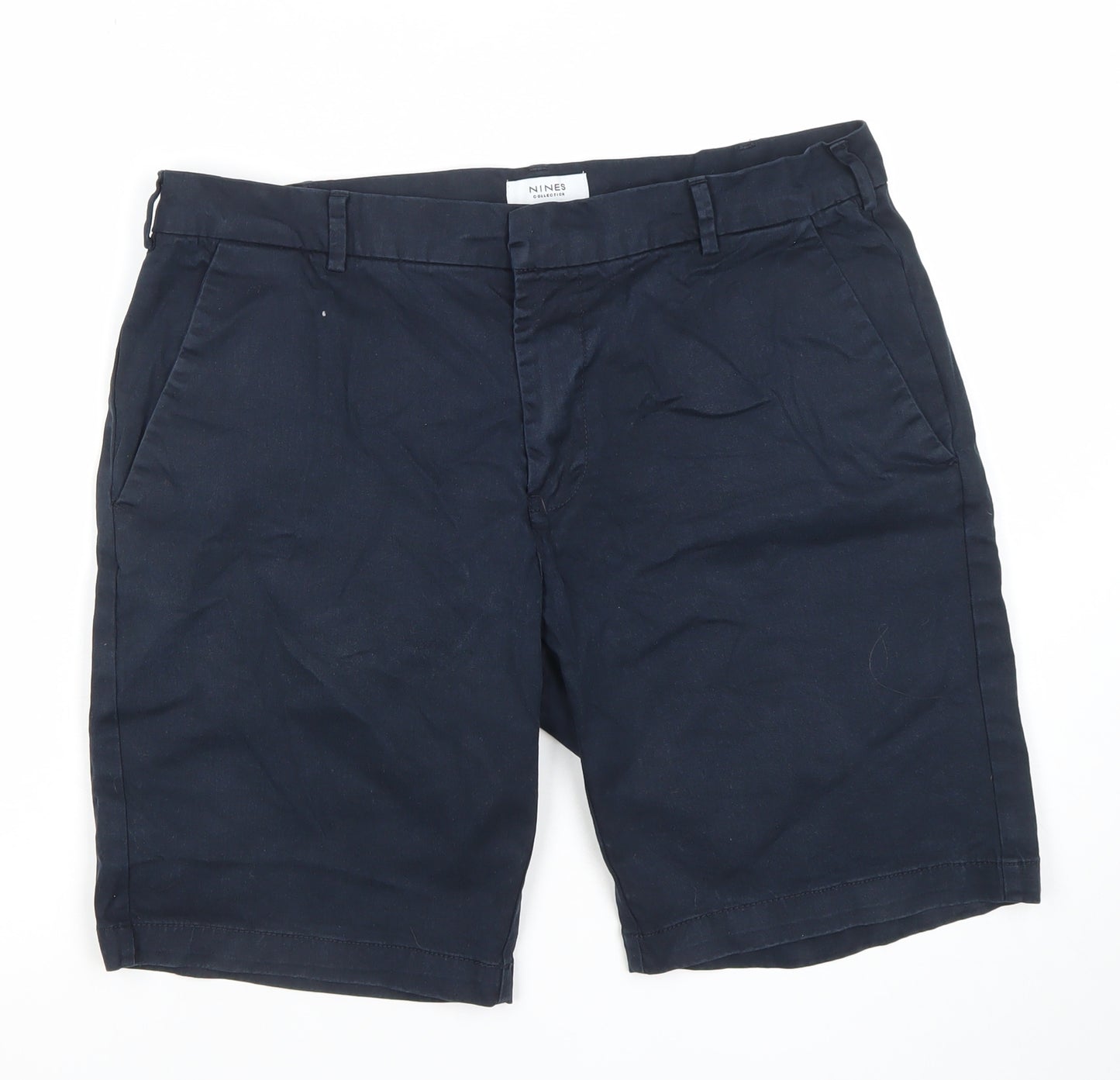 NINES Collection Men's Blue Chino Shorts Size 34 Regular Fit