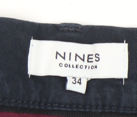 NINES Collection Men's Blue Chino Shorts Size 34 Regular Fit