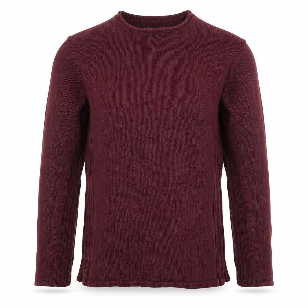 Front view of DKNY Men's Red Cotton Crew Neck Jumper, size S