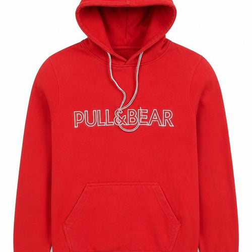 Pull&Bear Women’s Red Pullover Hoodie XS Cotton Blend Casual