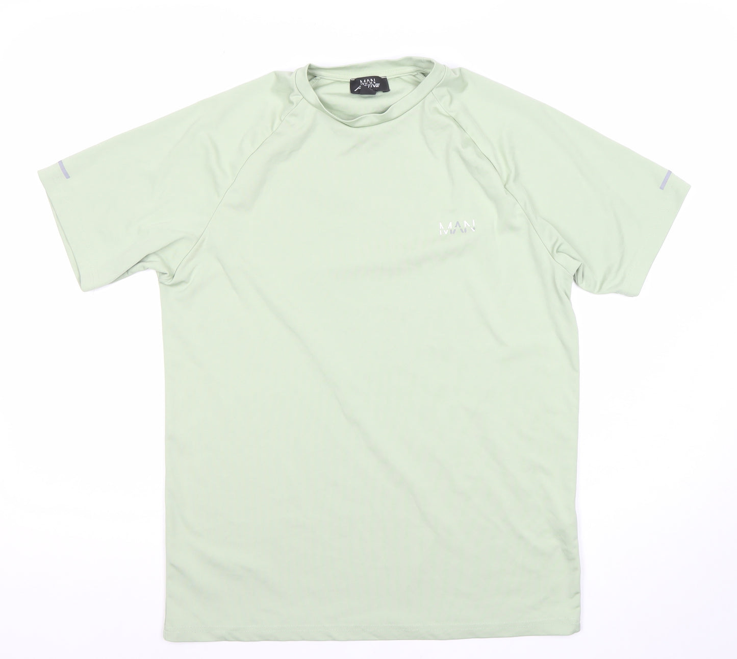 MAN Active Green Short Sleeve Athletic Gym T-Shirt Men's Size S