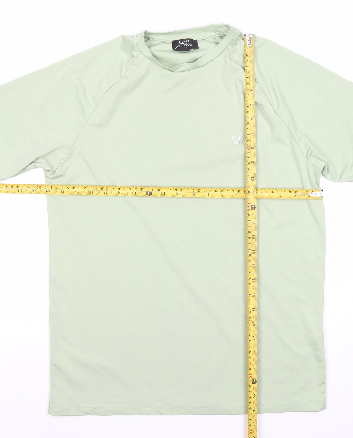 MAN Active Green Short Sleeve Athletic Gym T-Shirt Men's Size S