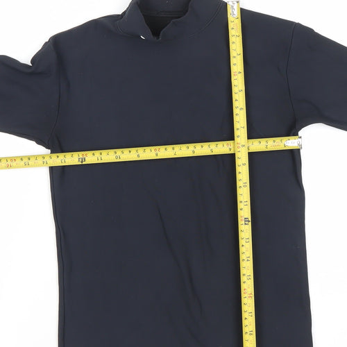Under Armour Boys Black XL ColdGear Long Sleeve Mock Neck Thermal Top