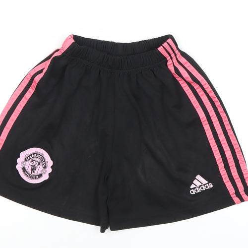 Adidas Girls Black Manchester United Athletic Shorts Size 152