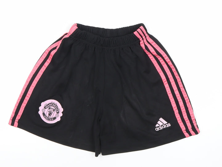 Adidas Girls Black Manchester United Athletic Shorts Size 152